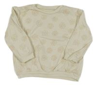 Smotanová kvetovaná mikina LC Waikiki