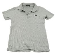Černo-bílé vzorované polo tričko George