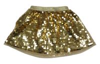 Zlatá trblietavá sukňa s flitrami H&M