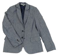 Tmavomodré melírované sako H&M