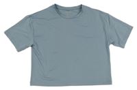 Šedomodré športové crop tričko H&M