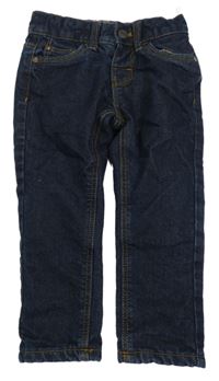Tmavomodré zateplené skinny rifle C&A