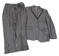 2set - Šedomodré melírované sako + kalhoty 