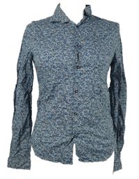 Dámska tmavomodrá vzorovaná blúzka Ikks