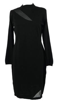 Dámské černé svetrové šaty Trendyol 