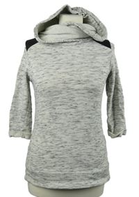 Dámská šedá melírovaná mikina s kapucí FB Sister 