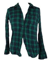 Dámska zeleno-modrá kockovaná blúzka Atmosphere