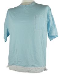 Dámske světlemodro-biele tričko s nápismi Altath