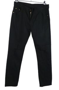 Nové - Pánske čierne skinny elastické rifle s dírami vel. 34