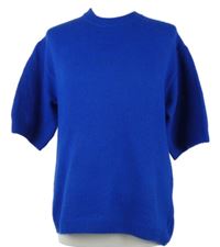 Dámský safírový svetr s krátkým rukávem H&M