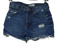 Dámské tmavomodré riflové kraťasy s prošoupáním Denim 