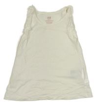 Biely top s volánikom zn. H&M