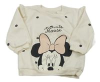 Bílá puntíkatá mikina s Minnie H&M