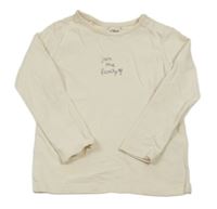 Béžové triko s nápisem S. Oliver