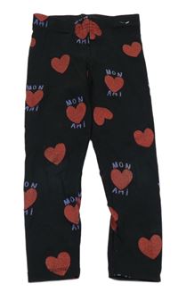 Černé legíny se srdíčky George