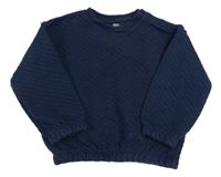 Tmavomodrá károvaná mikina F&F