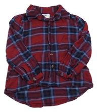 Červeno-modro-černá kostkovaná halenka Old Navy