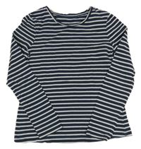 Tmavomodro-biele pruhované tričko C&A