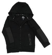 Černá propínací mikina s kapucí