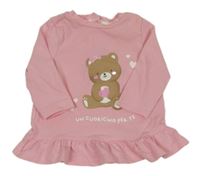 Světlerůžové triko s medvídkem