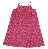 Vínovo-ružové šaty s kvetinami Primark