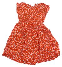 Červeno-modro-biele kvetované šaty H&M