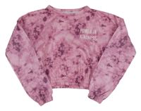Ružová batikovaná crop mikina Primark