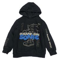 Čierna mikina so Sonicem a kapucňou George
