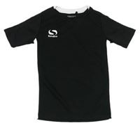 Čierno-biele športové funkčné tričko s logom Sondico