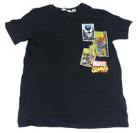 Černé tričko s potiskem - Avengers H&M
