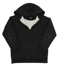Čierna žíhaná prepínaci mikina s kapucňou Primark