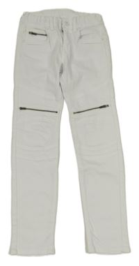 Bílé skinny rifle se zipy Lindex