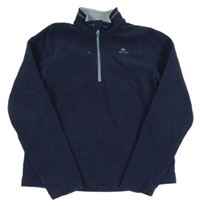 Tmavomodrá fleecová funkčná mikina Quechua