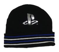 Černá čepice s pruhy - PlayStation