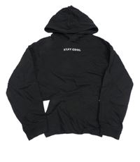 Čierno-biela mikina s nápisom a kapucňou H&M