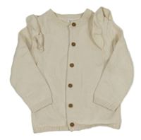 Smotanový prepínaci sveter s volánikom M&S