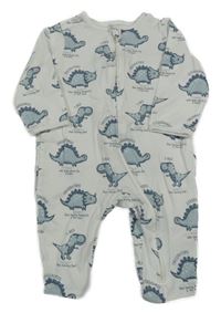 Biely overal s dinosaurami