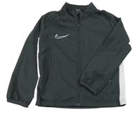 Tmavošedá funkční šusťáková jarní bunda s logem Nike