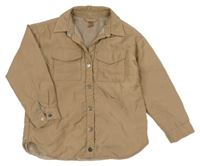 Béžová šušťáková košeľová jarná bunda