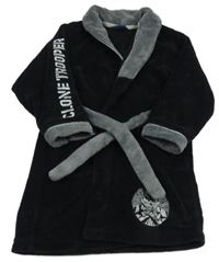 Černo-šedý chlupatý župan - Star wars