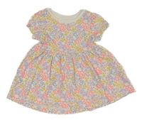 Bílo-barevné květované šaty M&S