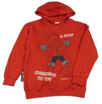 Červená mikina s The Simpsons a kapucňou