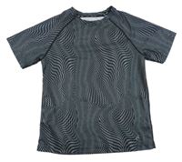 Čierno-biele vzorované športové tričko H&M