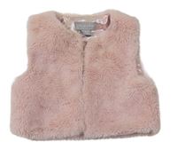 Světlerůžová kožešinová podšitá vesta Primark