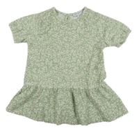 Světlekhaki kytičkovaná peplum tunika Primark 
