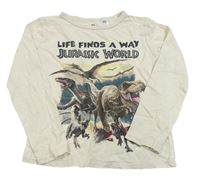 Béžové triko Jurský svět H&M