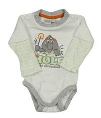 Bielo-pruhované body s krtkem Ergee