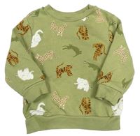 Khaki mikina so zvieratkami Primark