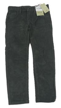 Tmavošedé manšestrové super slim kalhoty Denim Co. 