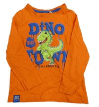 Oranžové tričko s dinosaurom C&A